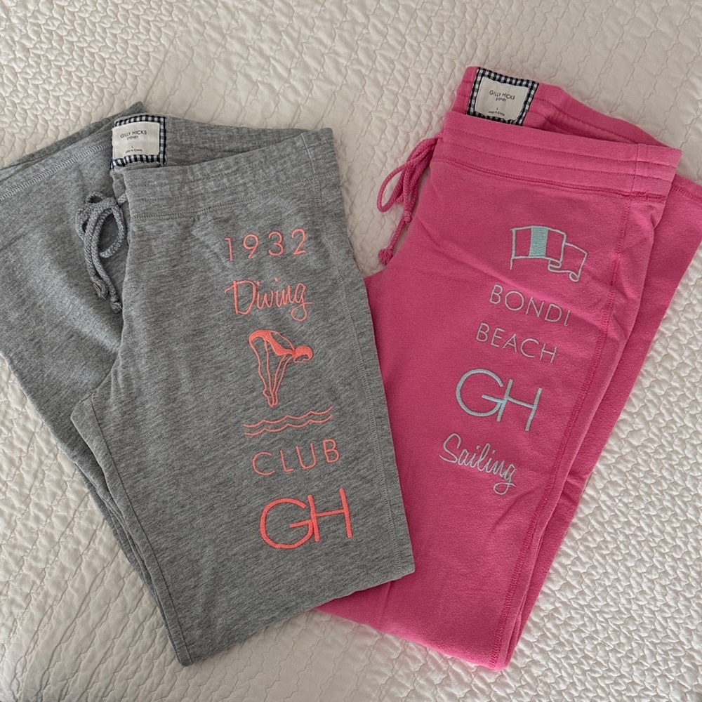 Gilly Hicks Gray and Pink Sweatpants Bundle